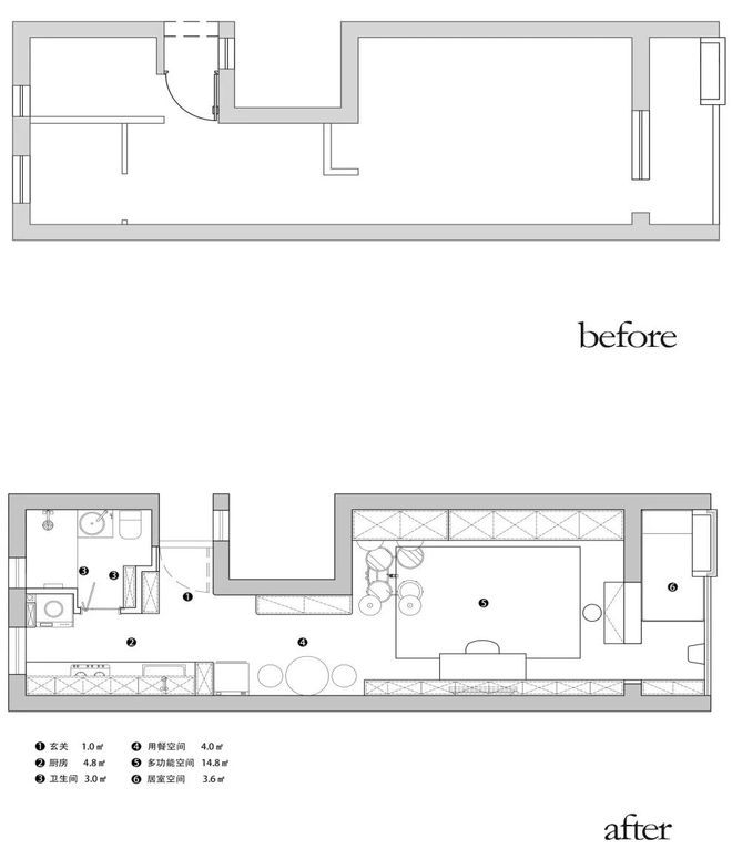 kaiyun：30㎡长条户型靠日式工艺让独居女生过上“隐士生活”(图1)