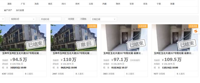 玉林市一栋别墅971万拍卖成交遭悔拍再次拍卖又1325万成交(图2)