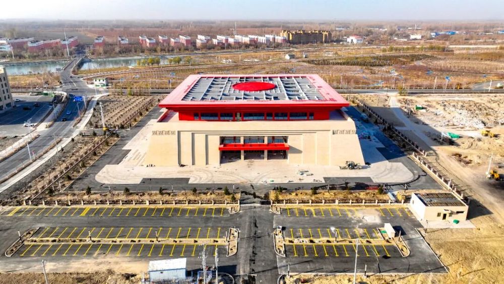 kaiyun网站：精河县文体中心、文博中心建设进入收官冲刺阶段(图3)