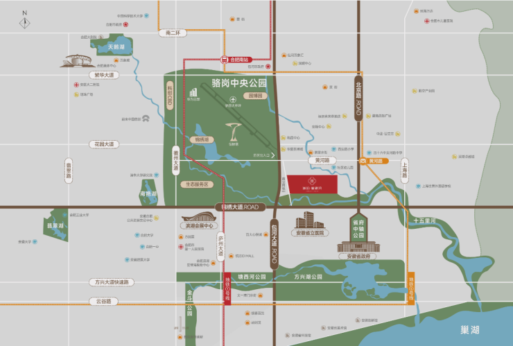 合肥琥珀星樾湾周边配套商场超市学校医院银行交通-搜狐焦点(图1)